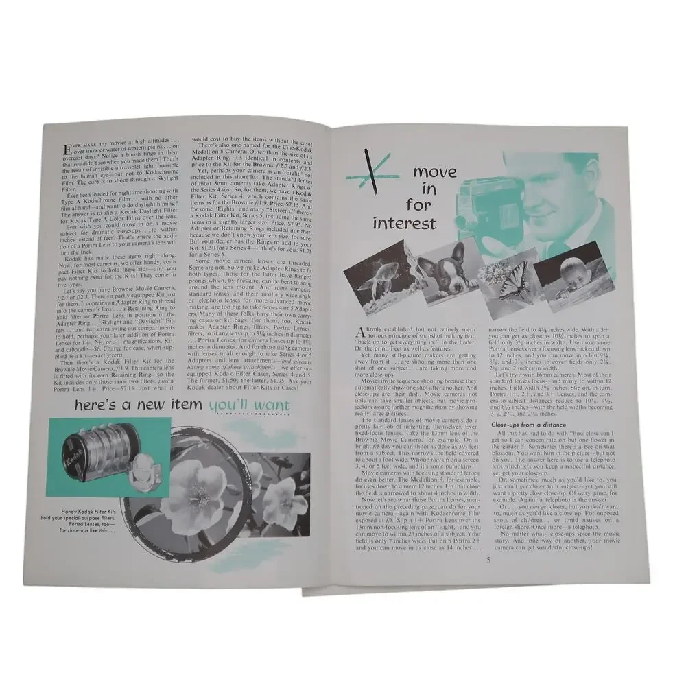 Kodak Movie News Magazine Booklet Set of Four (4) 1956 Eastman Kodak